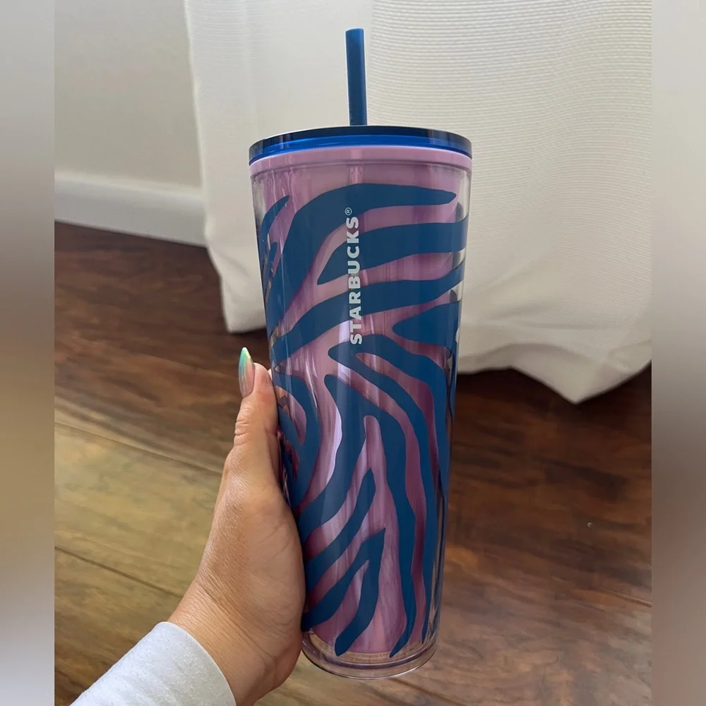 Light purple jungle design large Starbucks cup - Picture 1 of 2